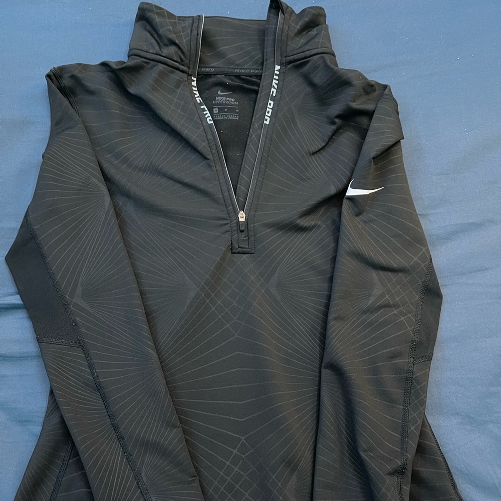 Black NikePro Hyperwarm 1/4 zip up